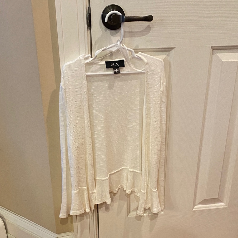 BCX Cream Lightweight Cardigan